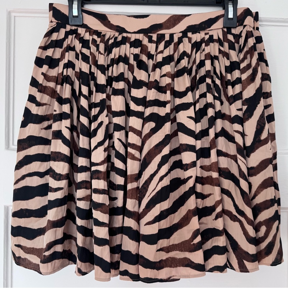 J.Crew Tan and Black Zebra Skirt